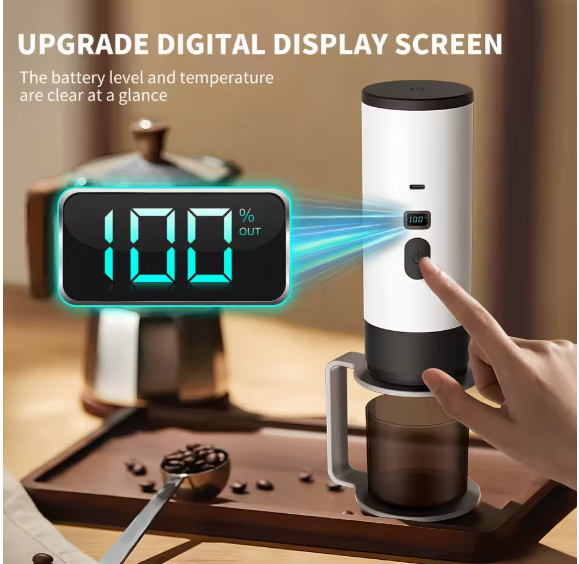 "Portable 3-in-1 Espresso Coffee Maker – Travel, Car & Home Use | Compatible with Capsules & Ground Coffee"